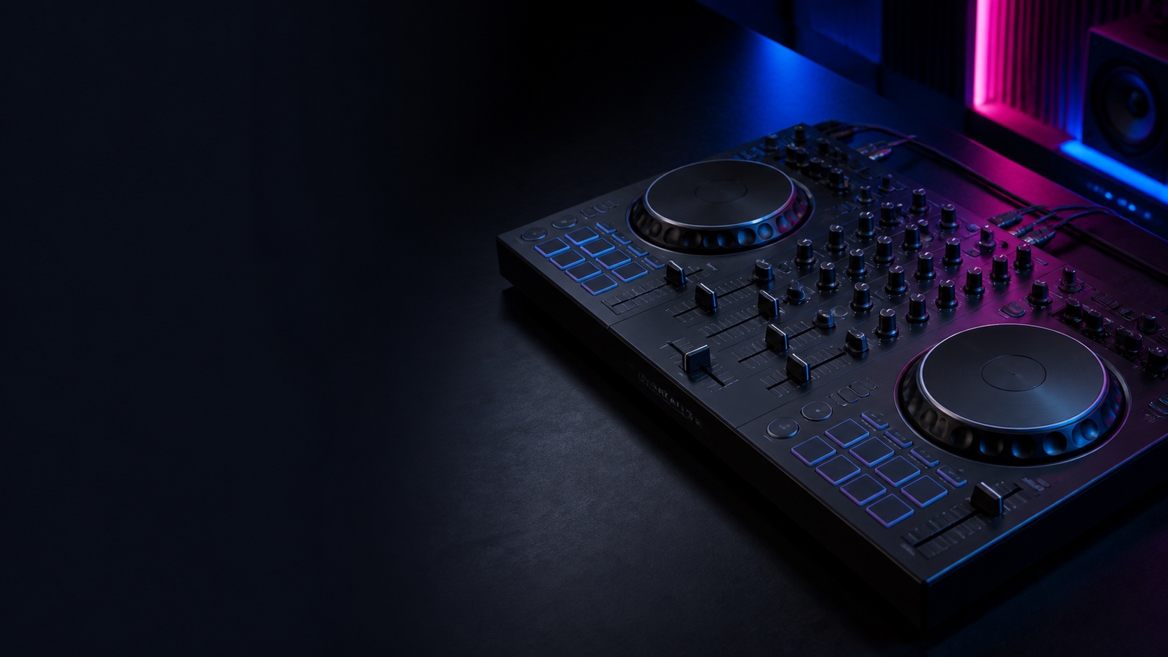 Тематическая фотореалистичная иллюстрация раздела «DJ-оборудование». Иллюстрация для страницы «Продать DJ-оборудование в Москве дорого сегодня».